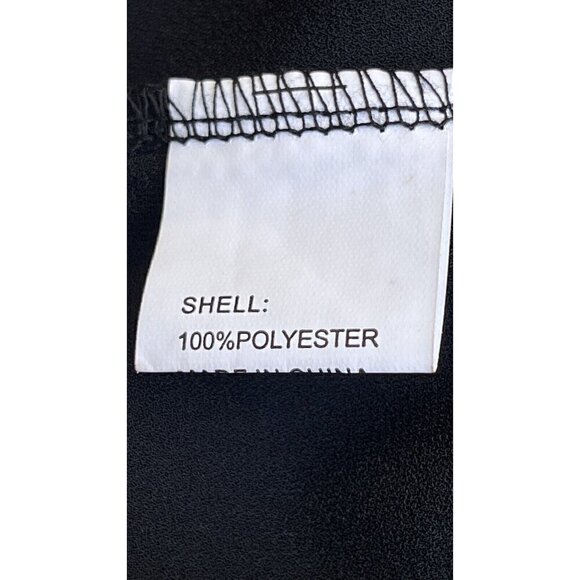 Lioness Women's Black Chiffon Asymmetric Shoulder Midtown Mini Dress Size L - Picture 7 of 14